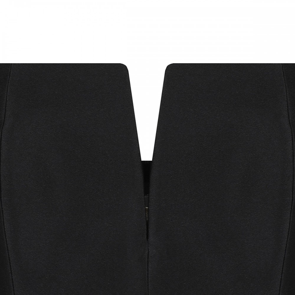 Strapless taffeta top