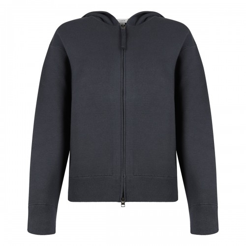 Graphite gray zipped hoodie