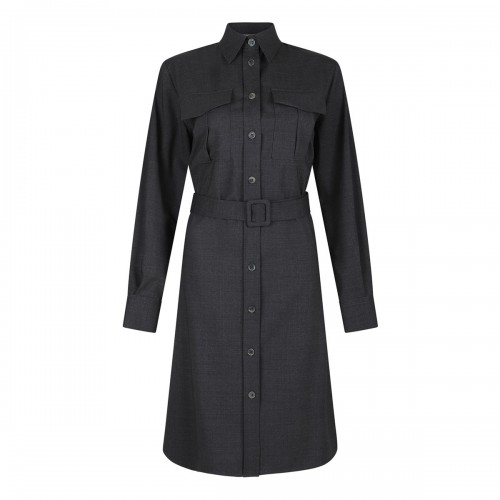 Dark gray shirt dress