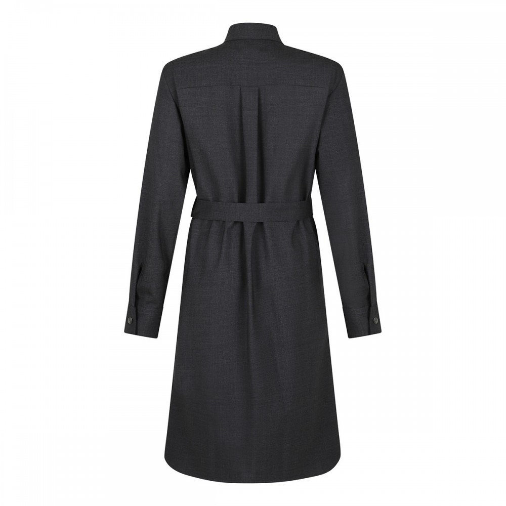 Dark gray shirt dress