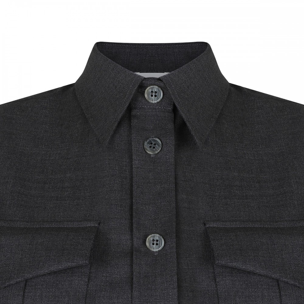 Dark gray shirt dress