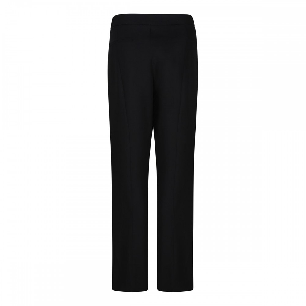 Black wool gabardine pants