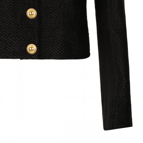 Metallic cropped peacoat... 2