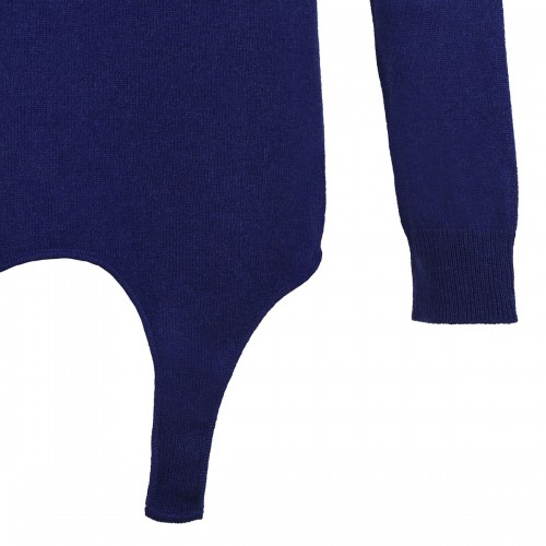 Blue cashmere garter sweater 2