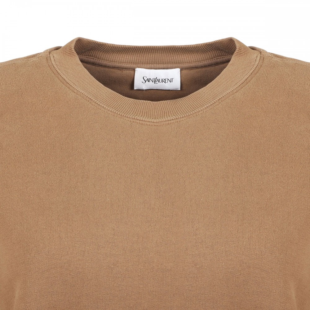 Dark beige fleece sweatshirt
