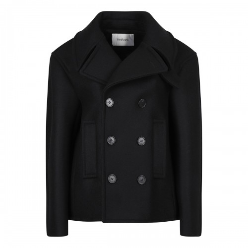 Oversized wool peacoat