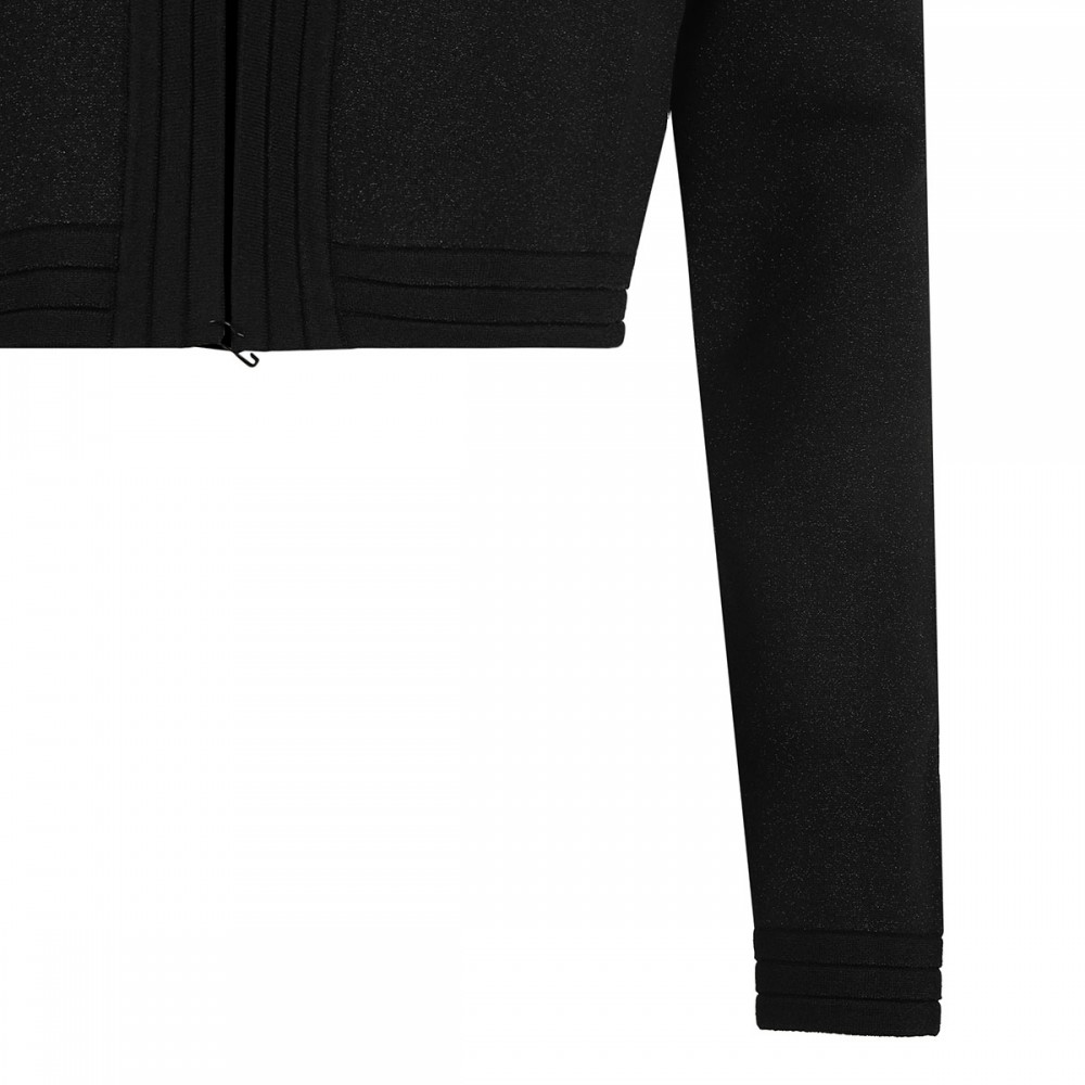 Black knitted viscose cardigan