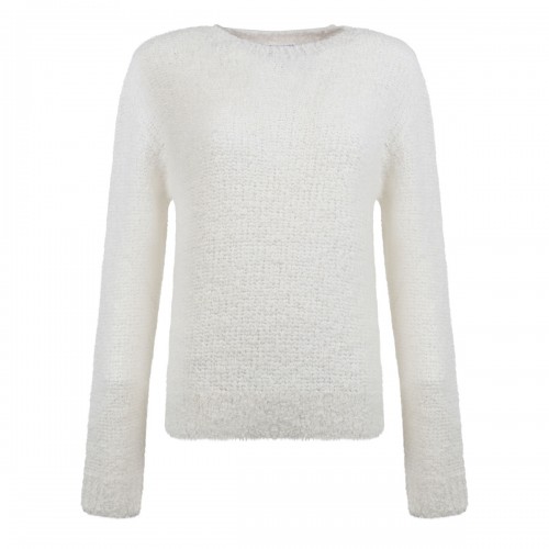 Alpaca blend fluffy sweater