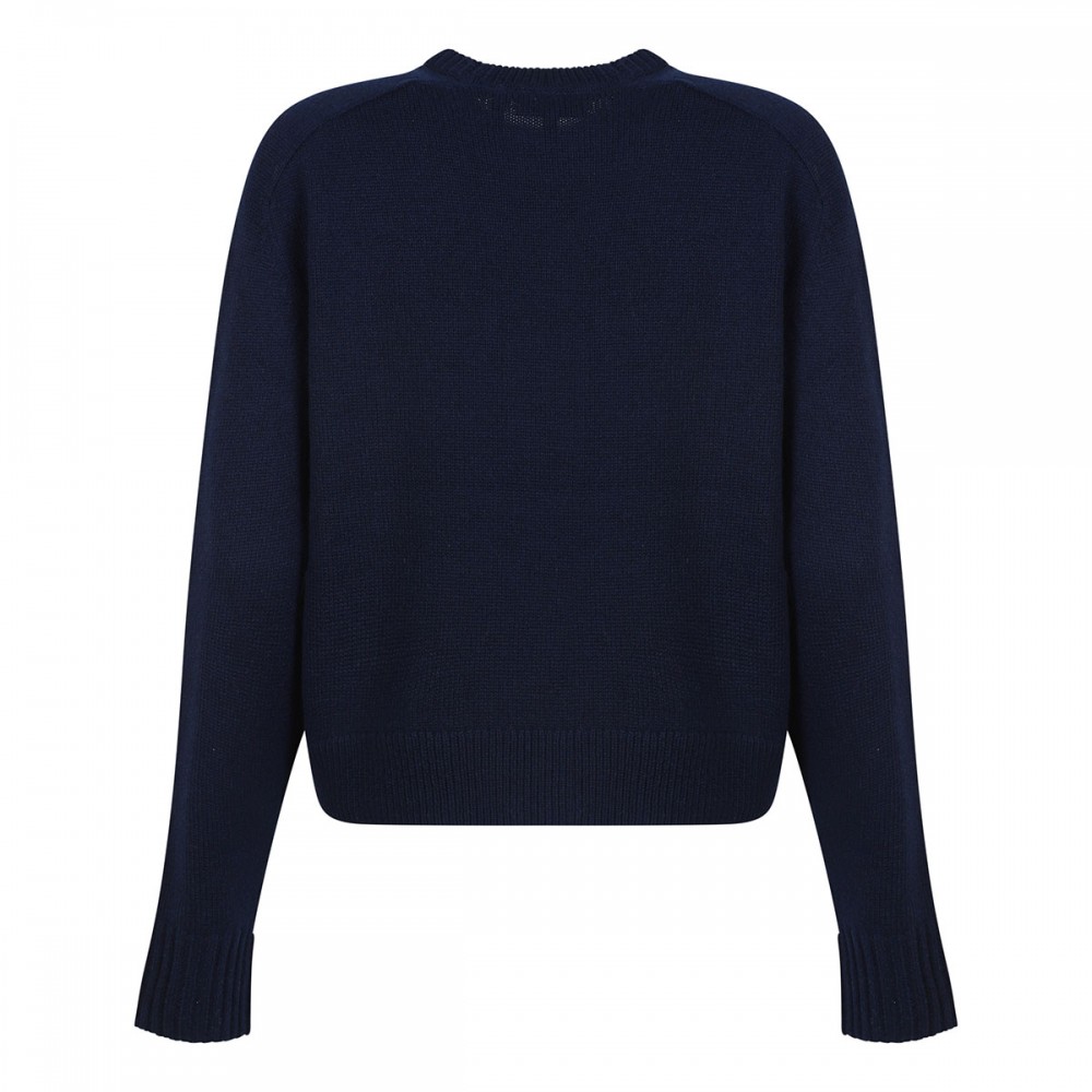 Dark denim hue cashmere sweater