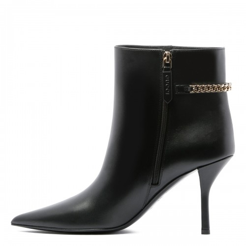 Signoria black leather booties 2