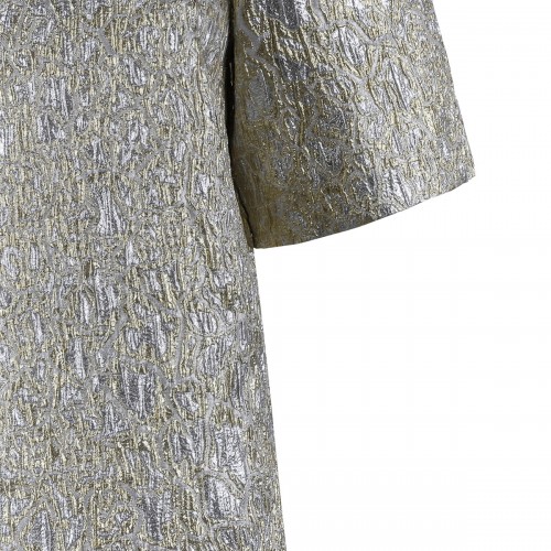 Metallic A-line mini dress 2