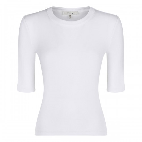 Ribbed crewneck T-shirt