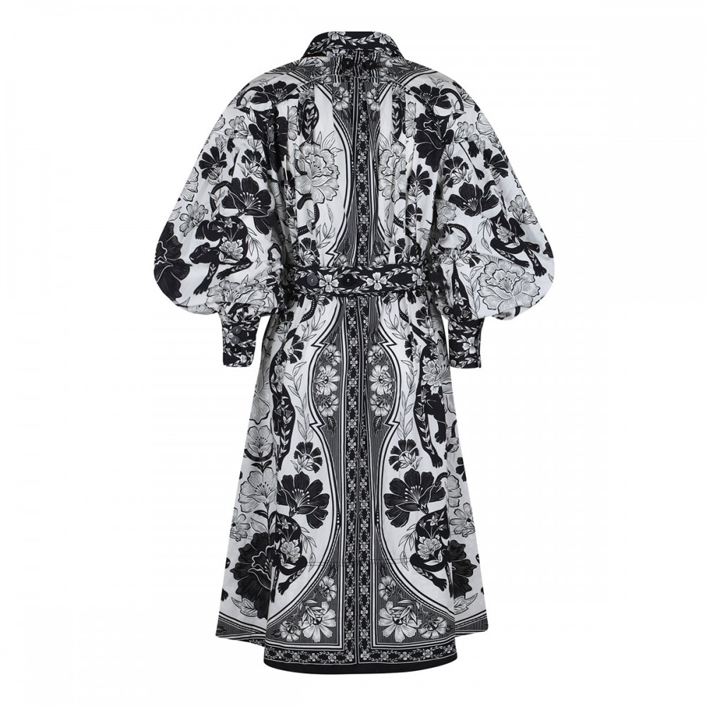 Flower leopards off-white mini dress