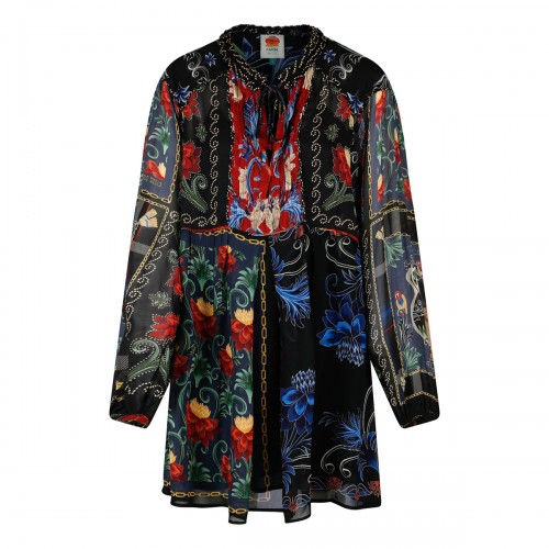 Mix arabesque mini dress