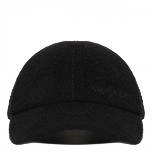 Black cashmere vintage cap
