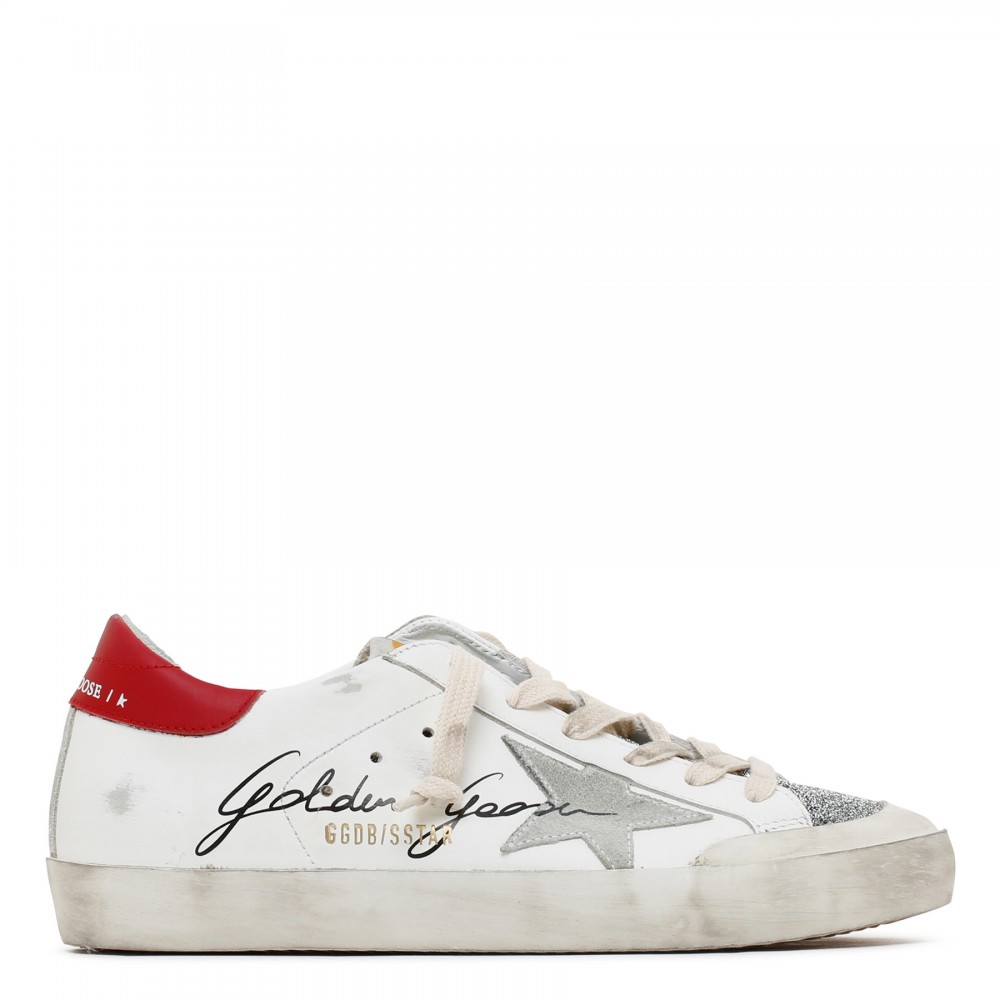 Super-Star Penstar white and red sneakers