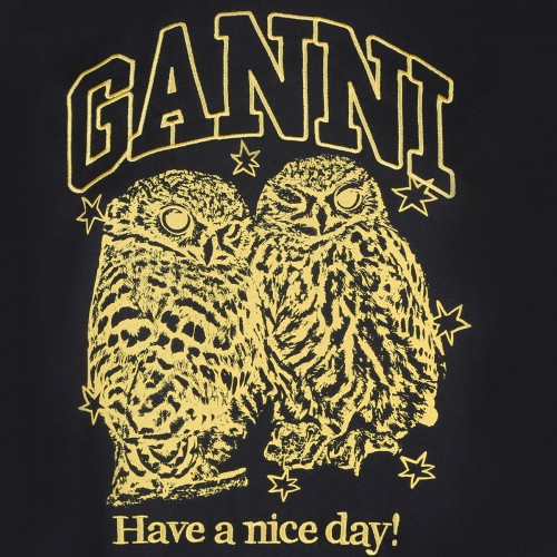 Black jersey owls T-shirt 2