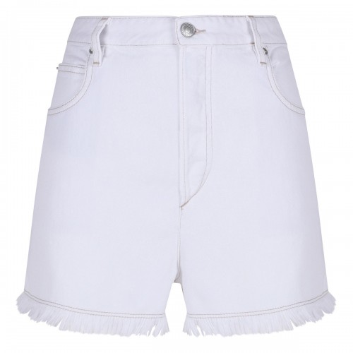 Lesia white denim shorts