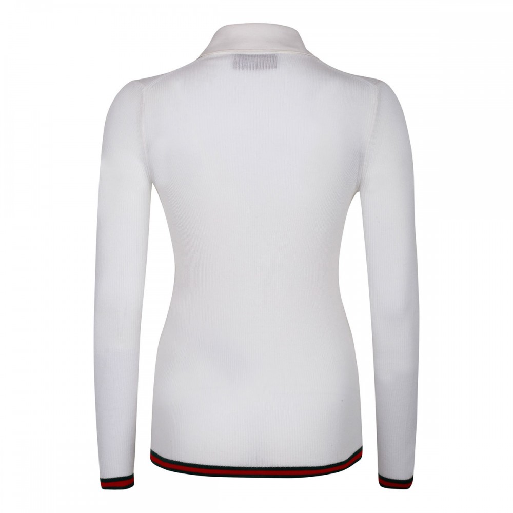 Cashmere and silk polo top