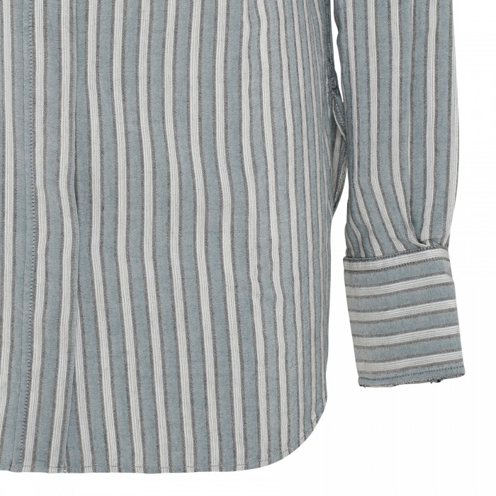 Striped silk viscose shirt