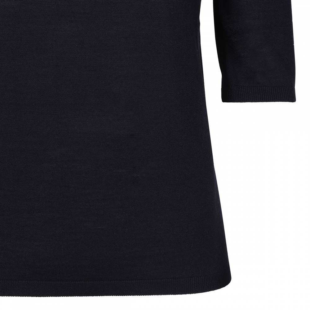 black boiled wool coat