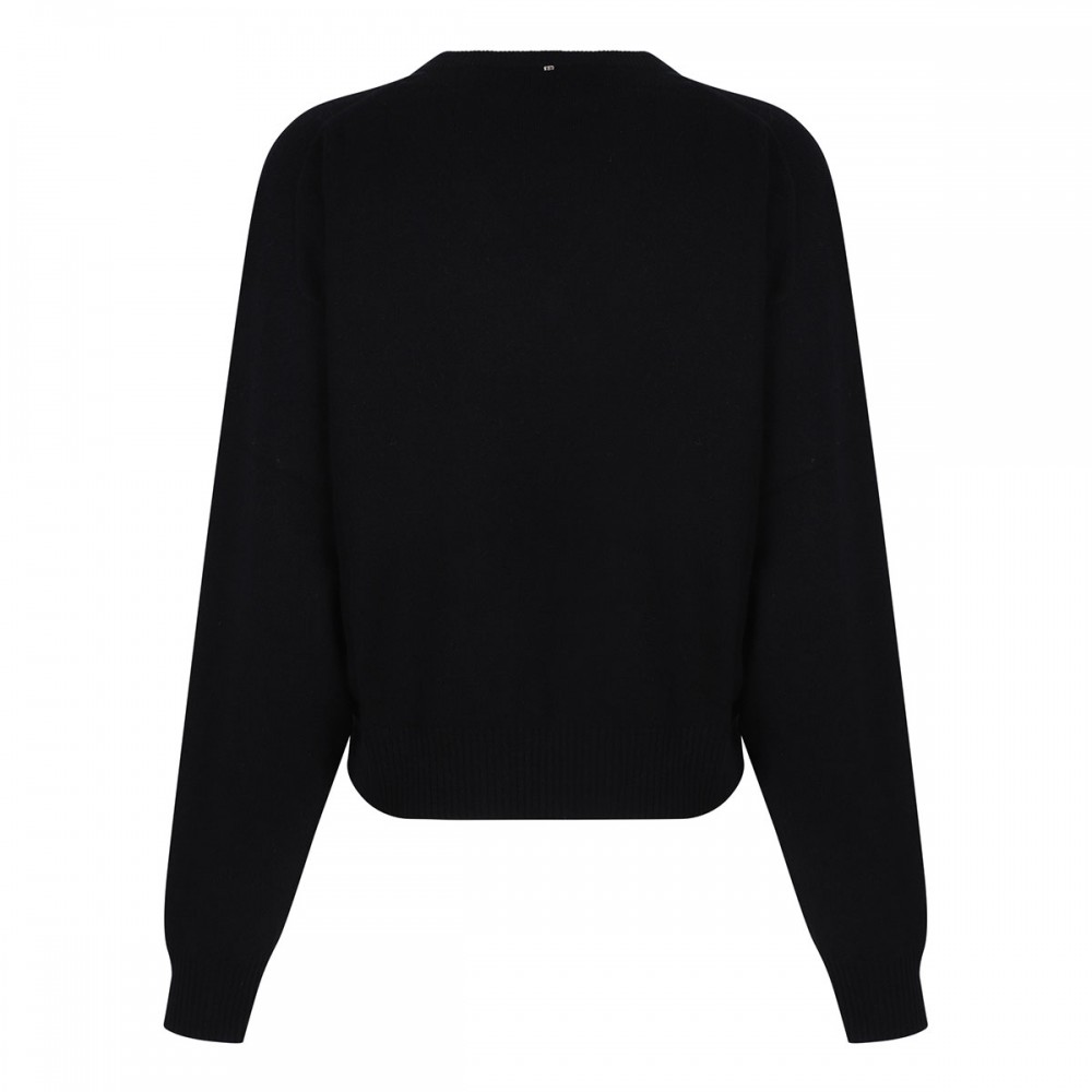 Polis black wool-blend sweater