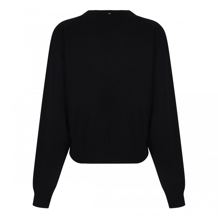 Polis black wool-blend sweater
