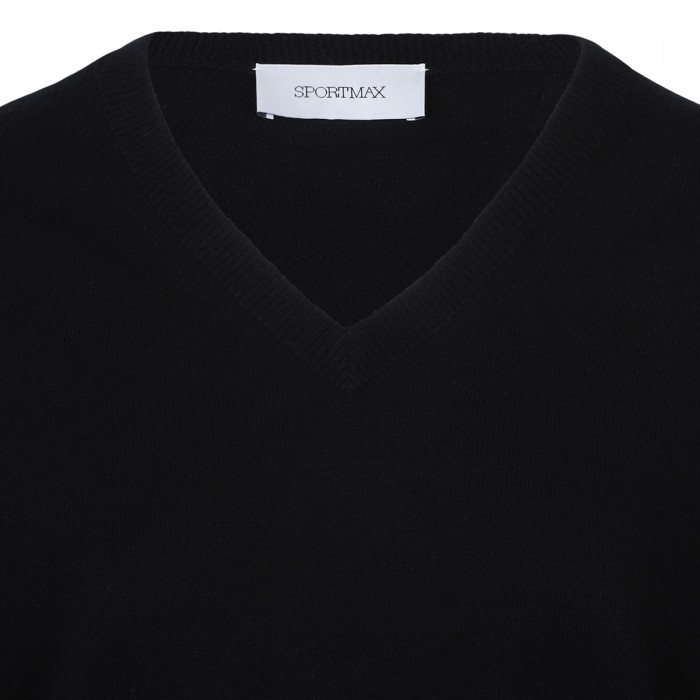 Polis black wool-blend sweater