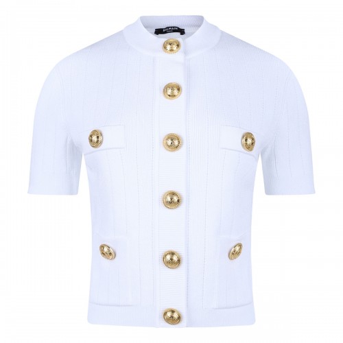 Buttoned knit cardigan