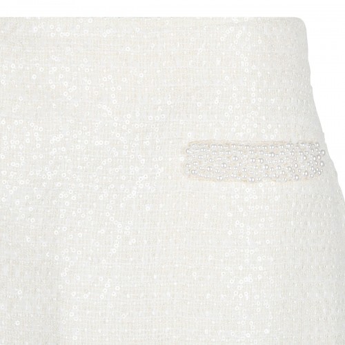 Cream boucle pearl trim... 2