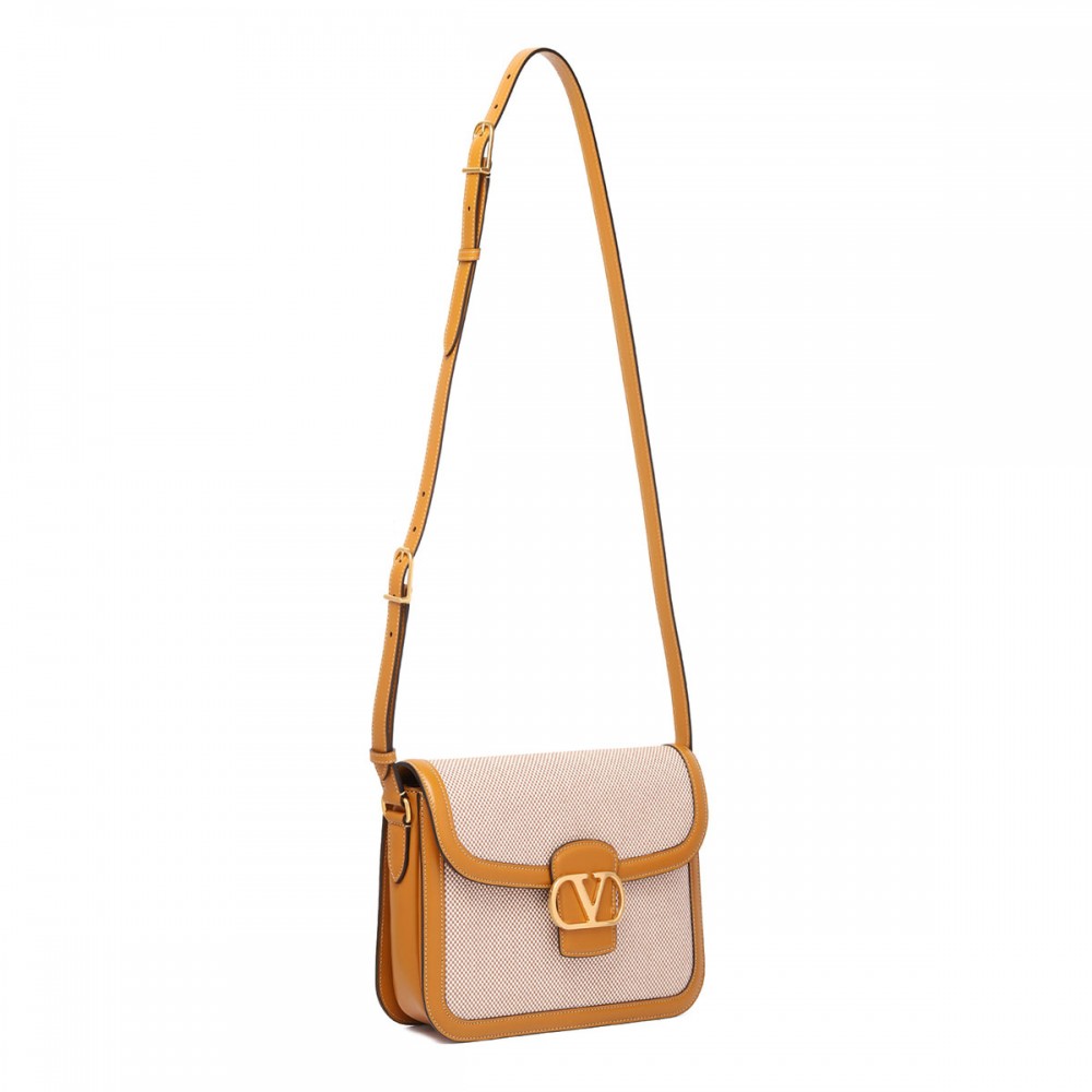 9TO5 canvas and leather shoulder bag