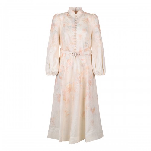 Crush buttoned midi dress