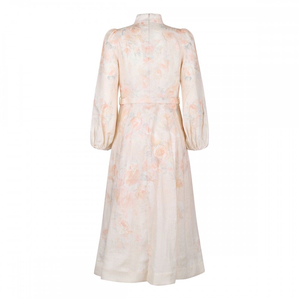 Crush buttoned midi dress