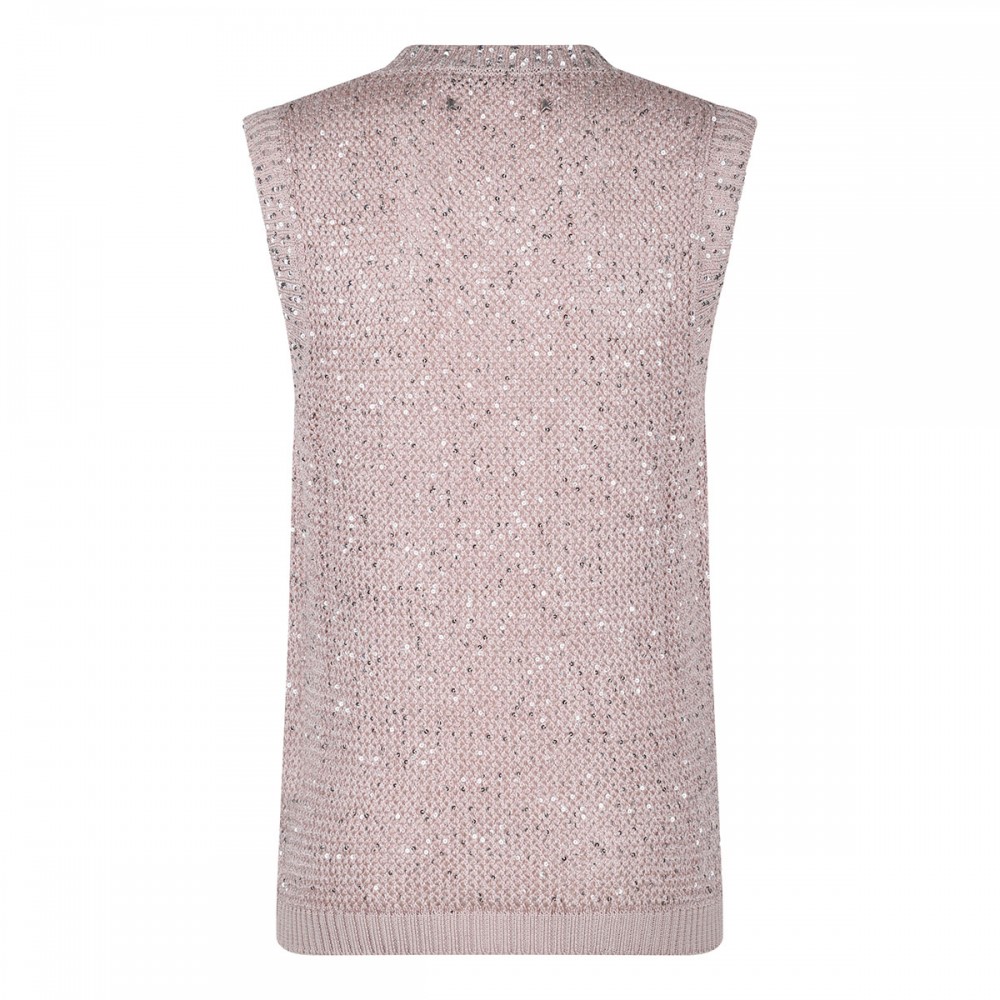 Sequins knit tank top