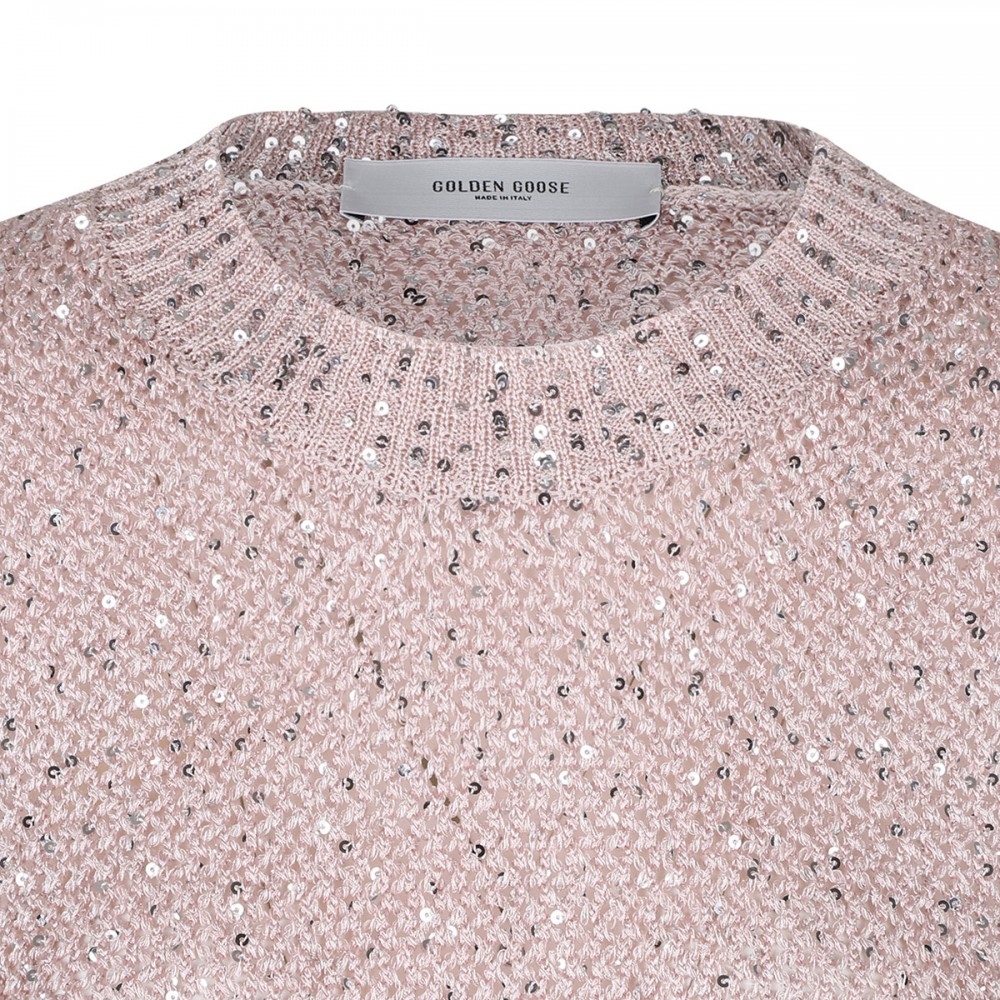 Sequins knit tank top