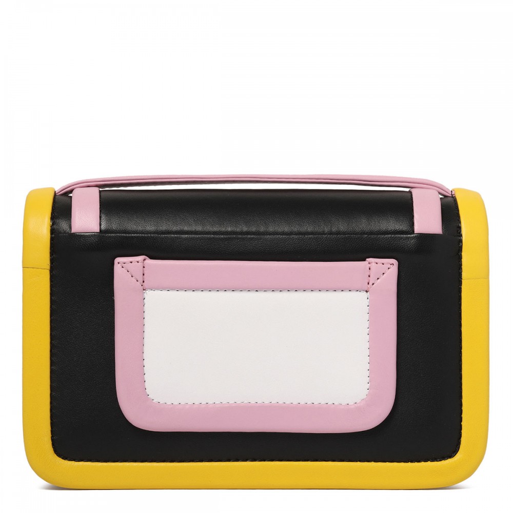 Alpha black and multicolor handbag