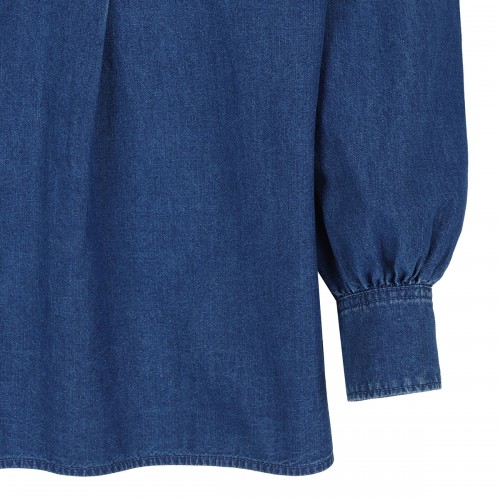 Ruffled denim shirt 2