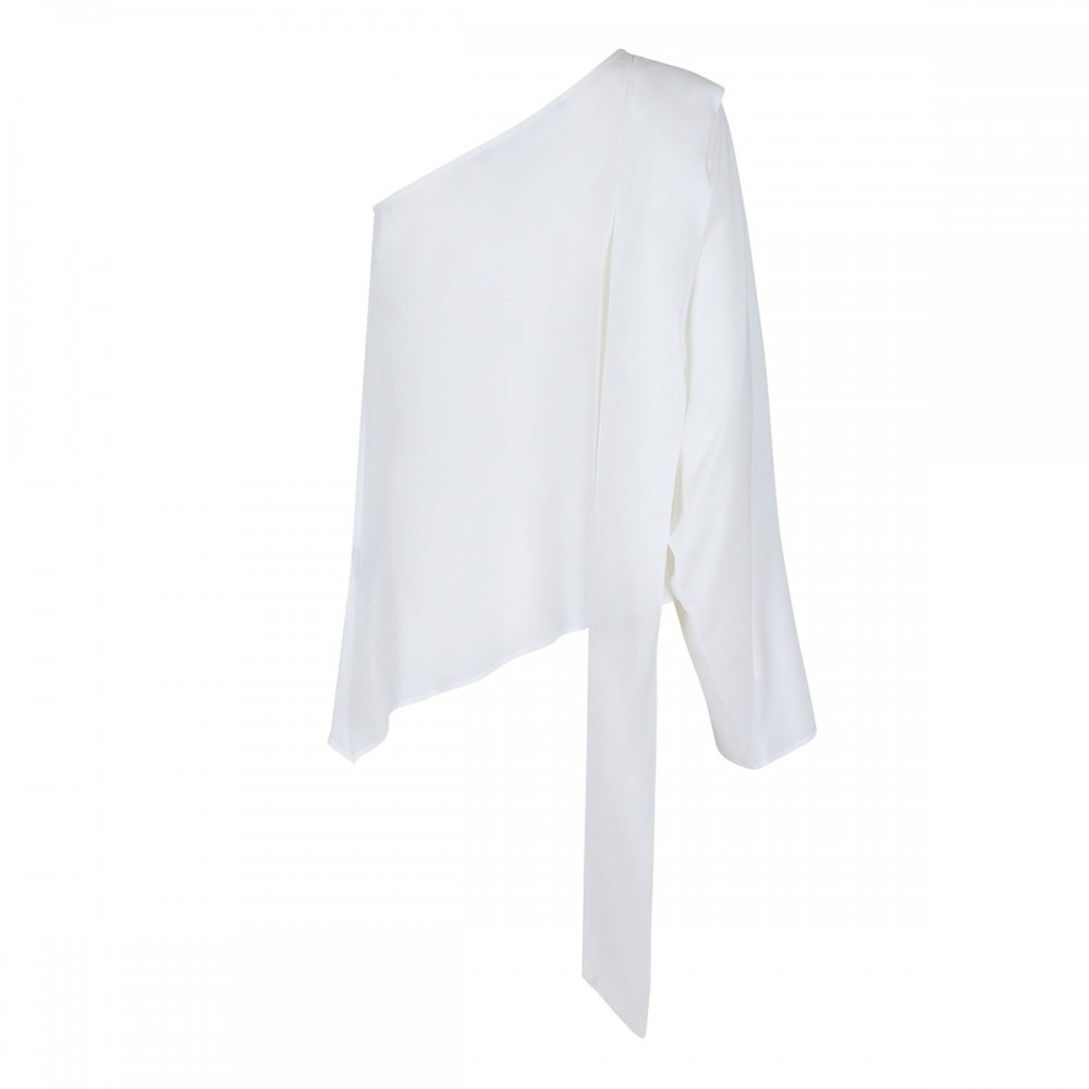 White one shoulder blouse