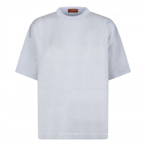 Lamé viscose crewneck sweater