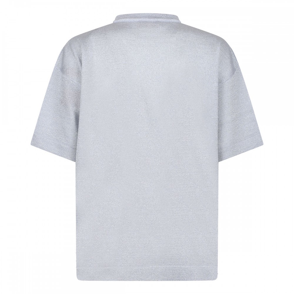 Lamé viscose crewneck sweater