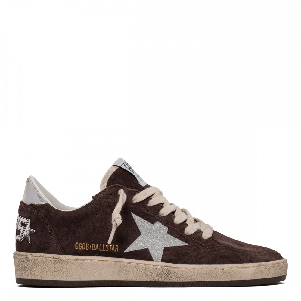 BallStar suede sneakers with glittery...