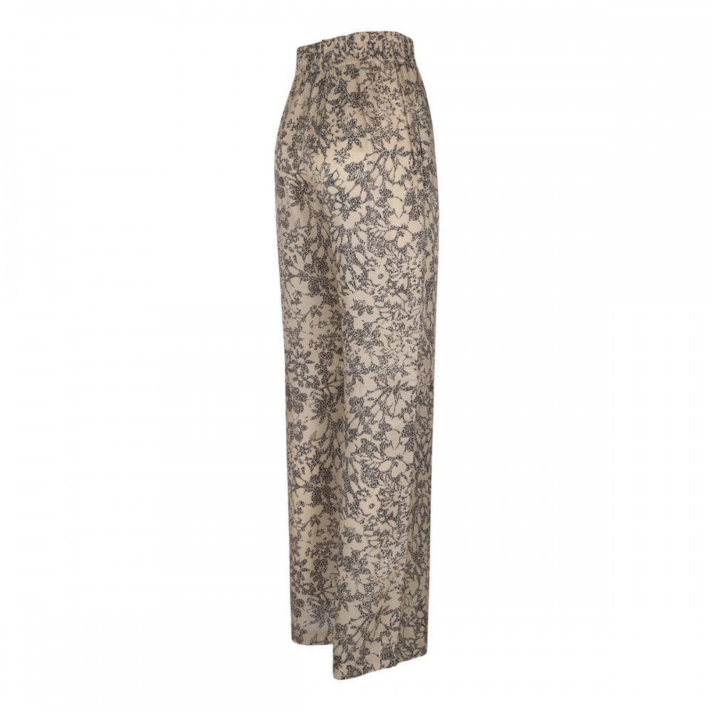 Viscose and silk blend jogging pants