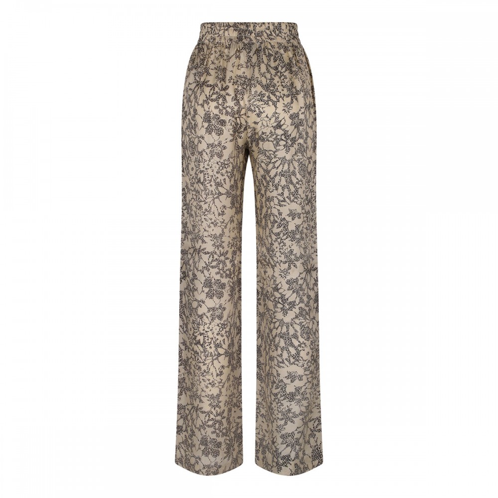 Viscose and silk blend jogging pants