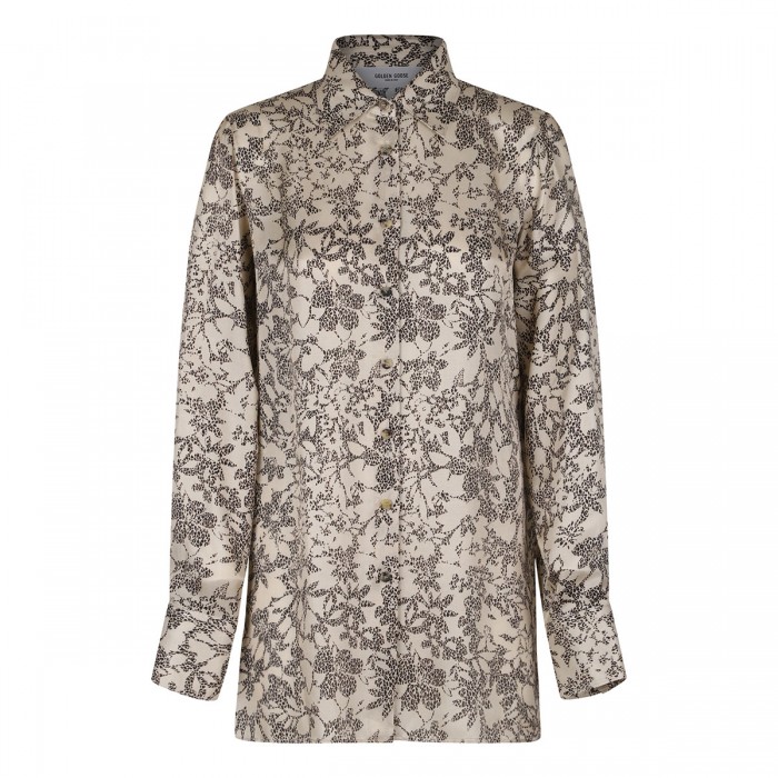 Viscose and silk blend pajama shirt