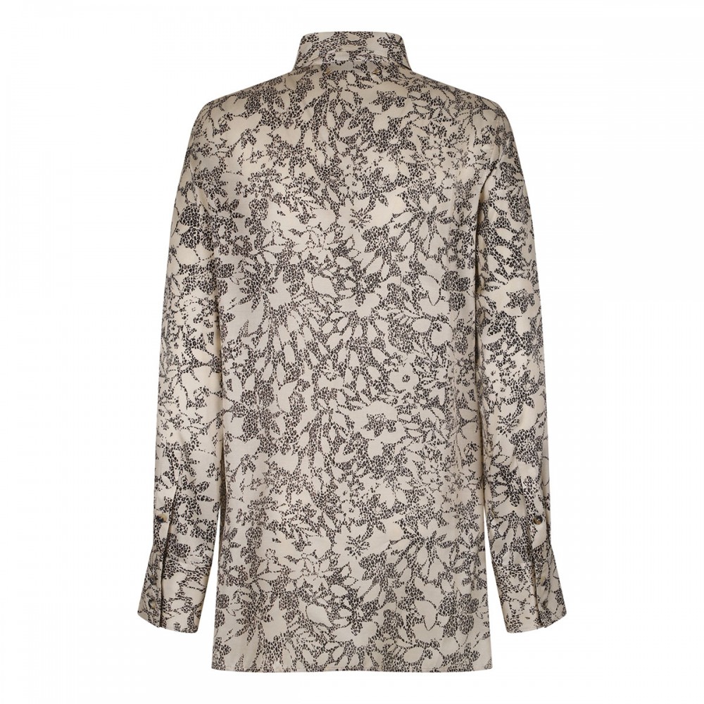 Viscose and silk blend pajama shirt