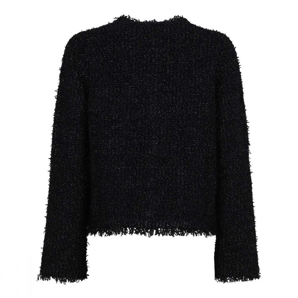 Black lamé cardigan