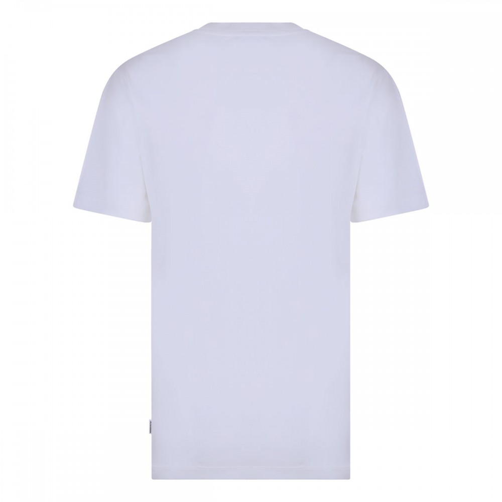White cotton jersey T-shirt
