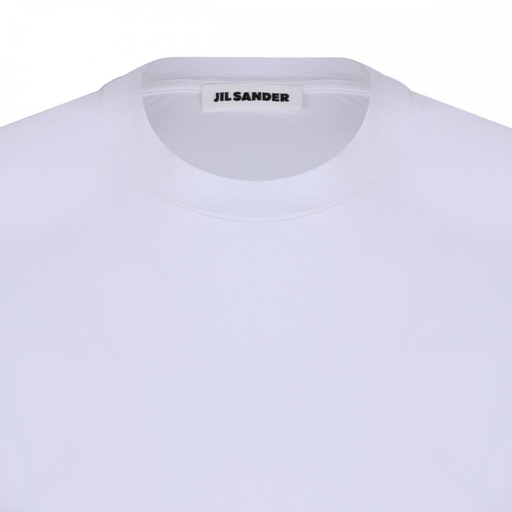 White cotton jersey T-shirt
