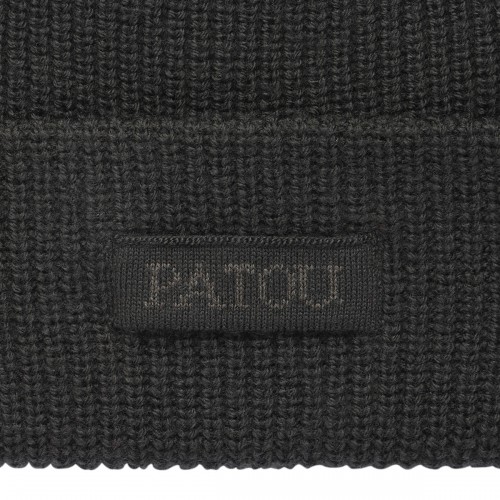 Black logo-embroidered beanie 2