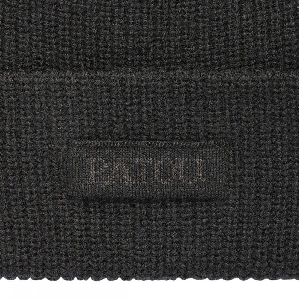 Black logo-embroidered beanie